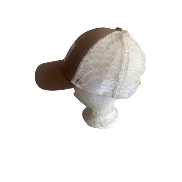 The North Face Brown & White Mesh Trucker Hat Snapback Fine Alpine Equipment - Picture 2 of 6